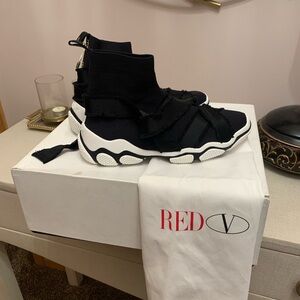 RED Valentino Black and White Athletic Shoes